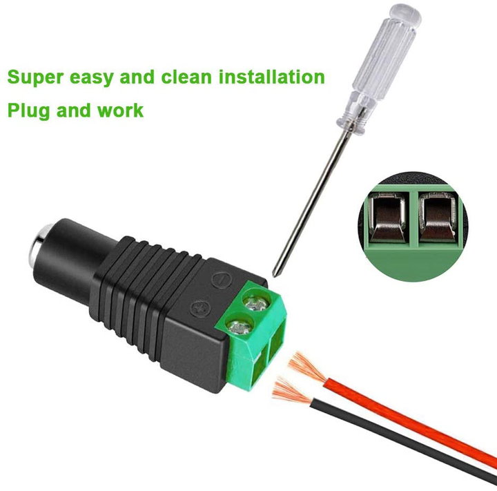 Adattatore Alimentazione Plug DC 2.5x5.5mm Femmina Terminal Block 2 pin - Techly IADAP TB2T-DC2555F