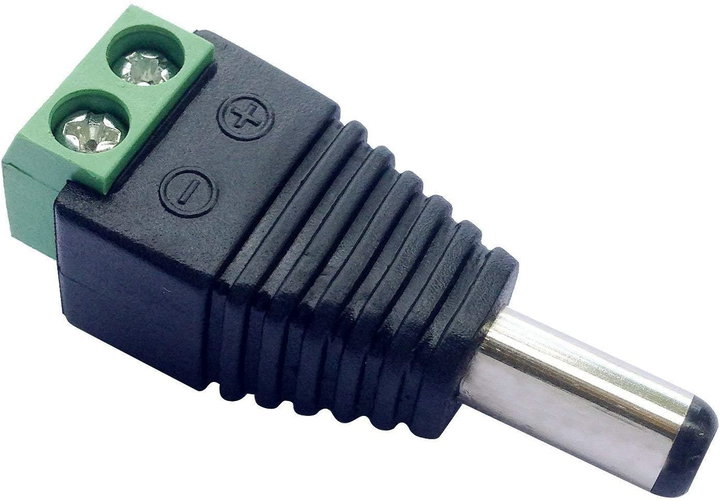 DC Power Plug Adapter 5.5x2.1mm Male Terminal Block 2 pin - Techly IADAP TB2T-DC5521M