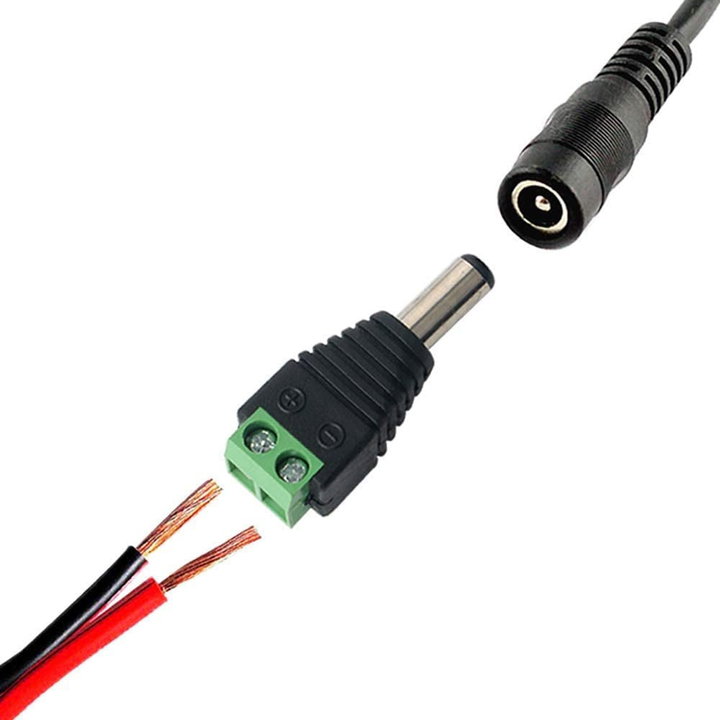 DC Power Plug Adapter 5.5x2.1mm Male Terminal Block 2 pin - Techly IADAP TB2T-DC5521M