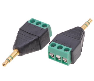 Adattatore Connettore Audio 3.5 mm Maschio a Terminal Block 3 pin - Techly IADAP TB3T-AU35M