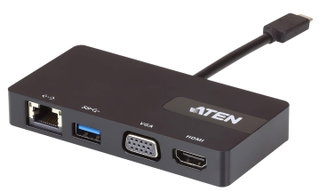 Mini Multiport Dock USB-C, HDMI/VGA/Ethernet/USB-A - ATEN IADAP UH-3232