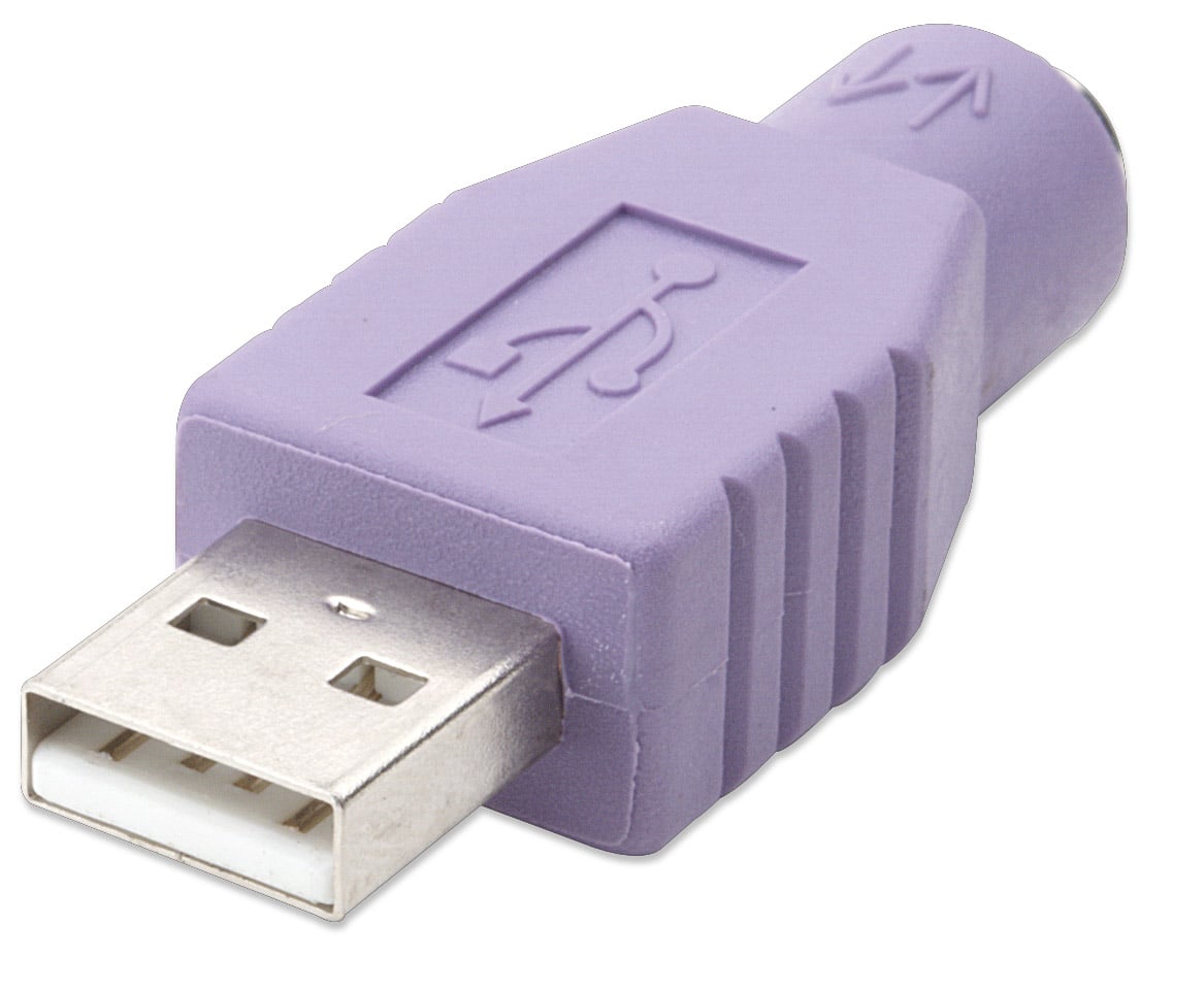 Adattatore PS2 femmina/USB A maschio - Manhattan IADAP USB-918