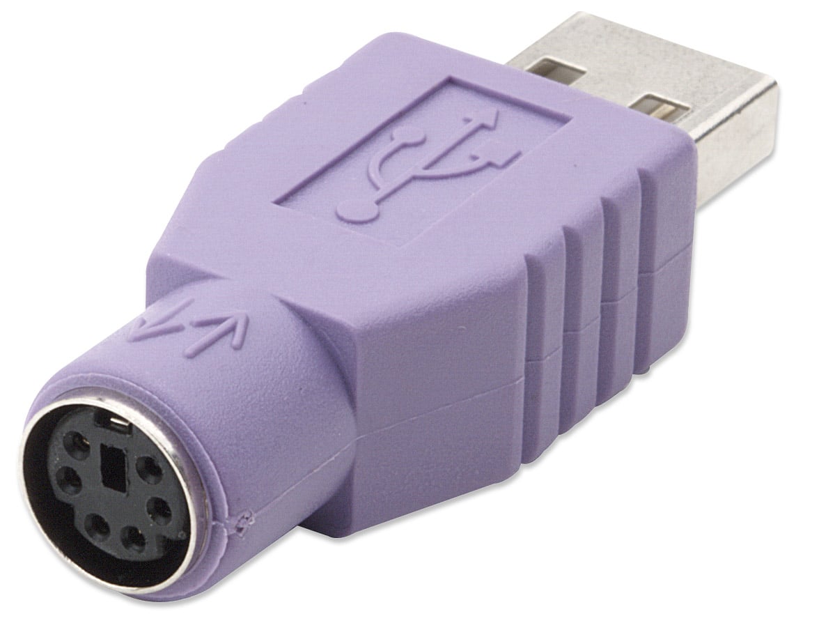 Adattatore PS2 femmina/USB A maschio - Manhattan IADAP USB-918