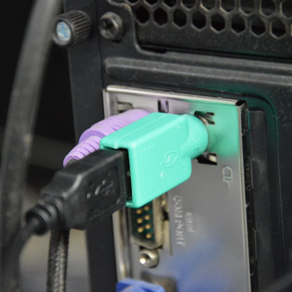 Adattatore Convertitore PS2 Maschio USB A Femmina per Tastiera e Mouse - Goobay IADAP USB-919G