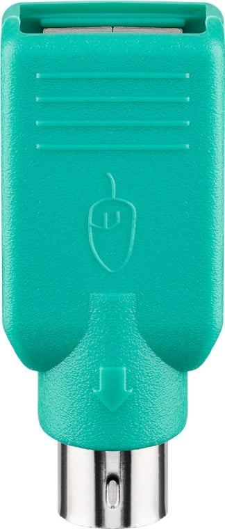 Adattatore Convertitore PS2 Maschio USB A Femmina per Tastiera e Mouse - Goobay IADAP USB-919G