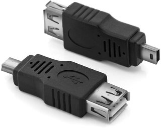 USB A Female to Mini B Male adapter - Manhattan IADAP USB-AF/5M