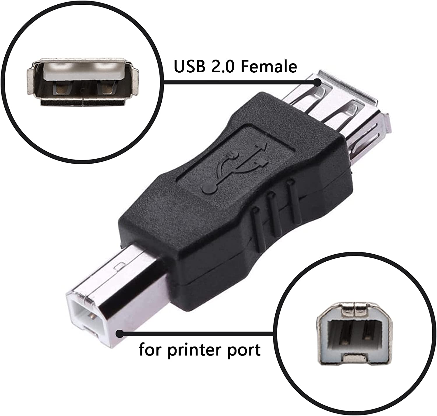 Adapter USB Converter To Female to USB B Male Black - Goobay IADAP USB-AF/BM