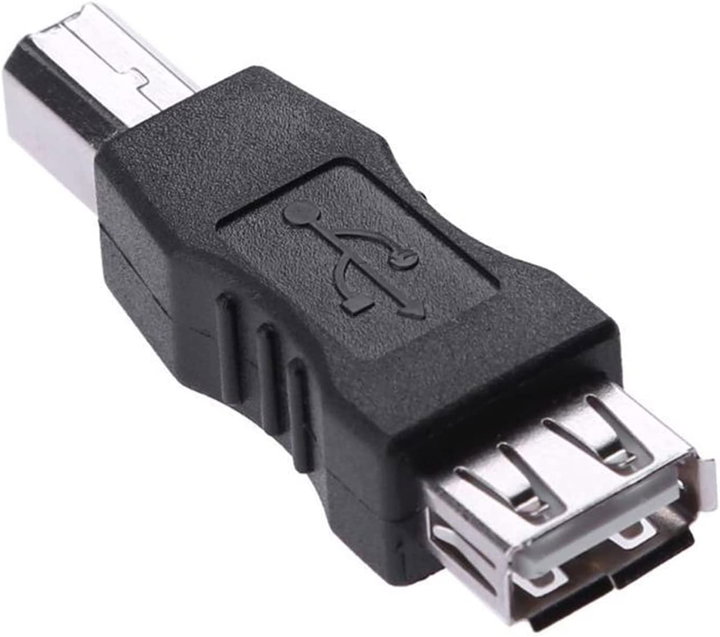 USB A Female to USB B Male Black Adapter Converter - Goobay IADAP USB-AF/BM