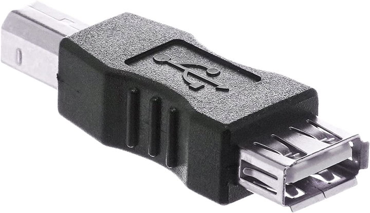 USB A Female to USB B Male Black Adapter Converter - Goobay IADAP USB-AF/BM