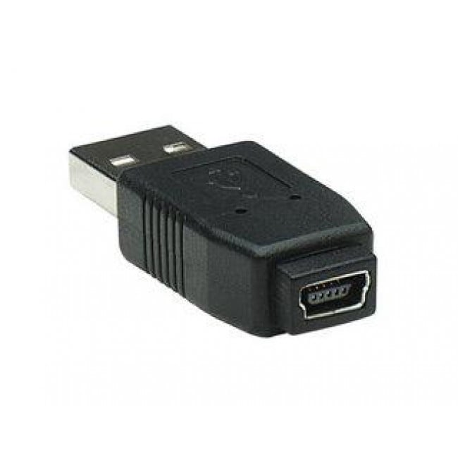 Adattatore Convertitore USB A Maschio a Mini B Femmina Nero - Manhattan IADAP USB-AM/5F