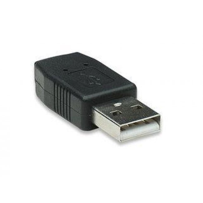 Adattatore Convertitore USB A Maschio a Mini B Femmina Nero - Manhattan IADAP USB-AM/5F