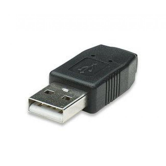 Adattatore Convertitore USB A Maschio a Mini B Femmina Nero - Manhattan IADAP USB-AM/5F