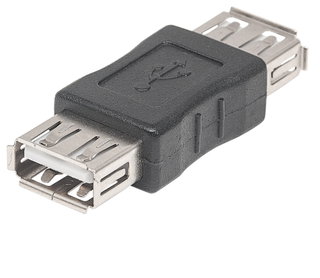 USB-A female to USB-A female Black Adapter - Manhattan IADAP USB-A/A-BK