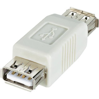 USB-A Female to USB-A Female White Adapter - Manhattan IADAP USB-A/A