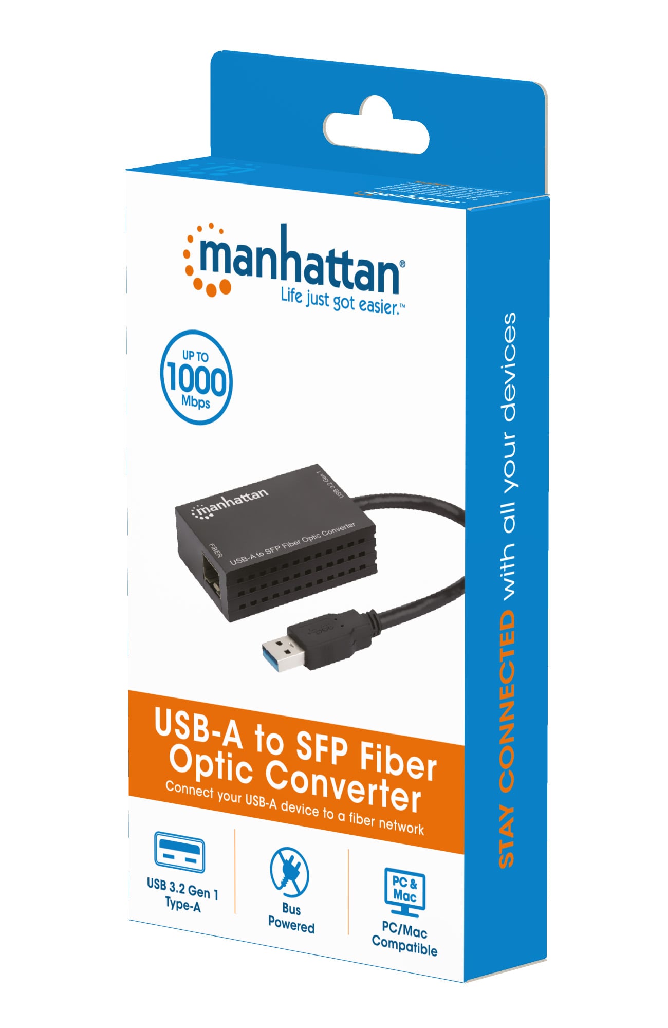 Convertitore USB-A a Fibra Ottica SFP - Manhattan IADAP USB-ETGIGASFP