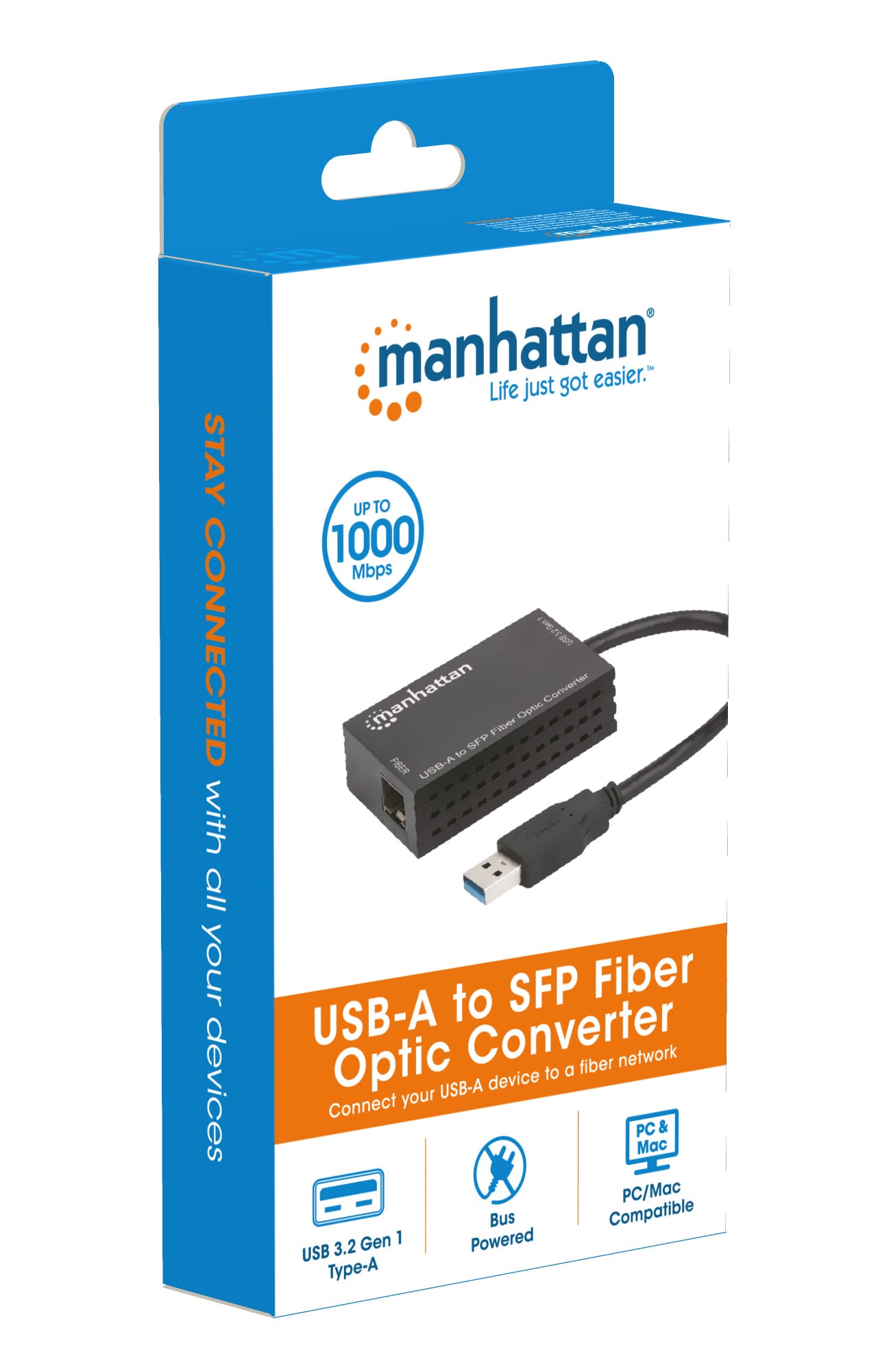 Convertitore USB-A a Fibra Ottica SFP - Manhattan IADAP USB-ETGIGASFP