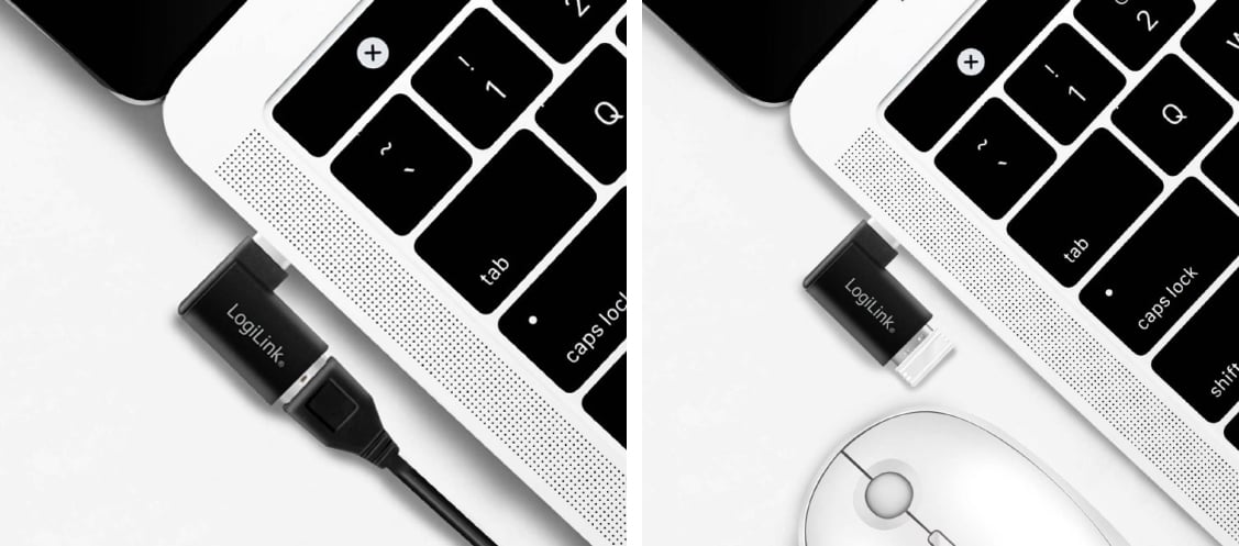 Adattatore USB 3.2 Gen.1 USB-C™ Maschio/A Femmina 90° - Logilink IADAP USB2-CM/AF90