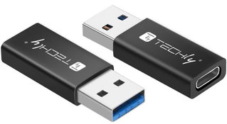 Adattatore USB 3.2 USB-A Maschio a USB-C Femmina Nero - Techly IADAP USB3-AFT