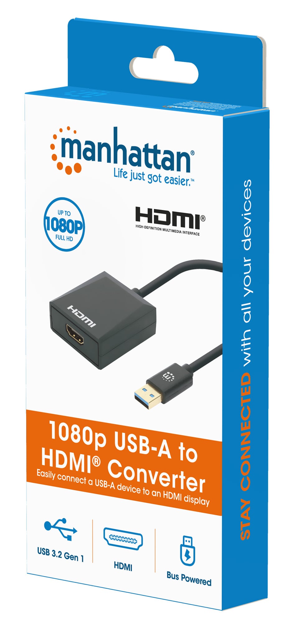 Adattatore USB-A a HDMI Full HD 1080p - Manhattan IADAP USB3-HDMIM