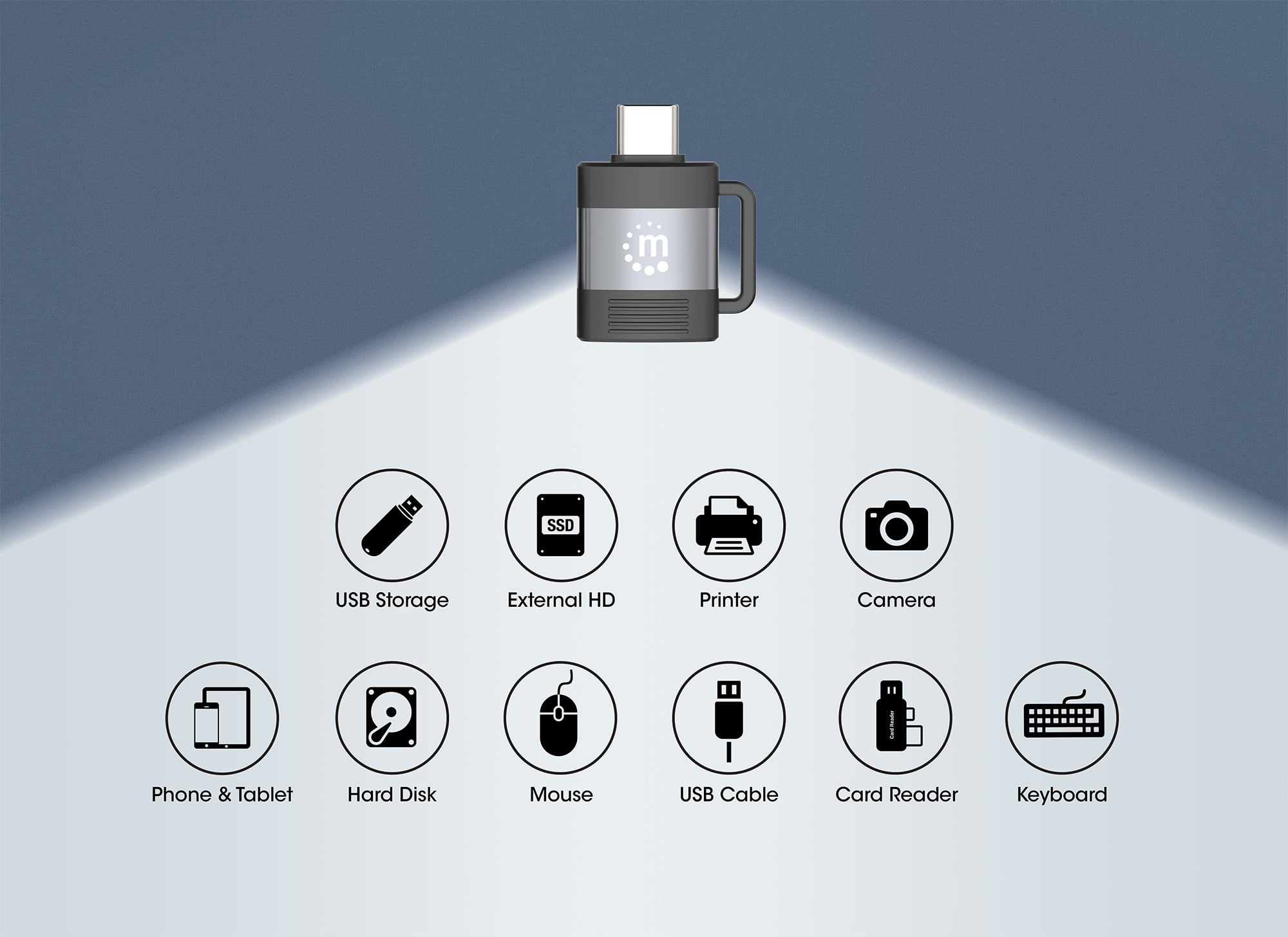 Set 2 Adattatori USB-C™ a USB-A & USB-A a USB-C™ - Manhattan IADAP USB31-AC-MULTI
