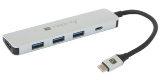 Hub USB-C SuperSpeed 3 Porte USB3.2 con HDMI 4K e PD - Techly IADAP USB31-DOCK4