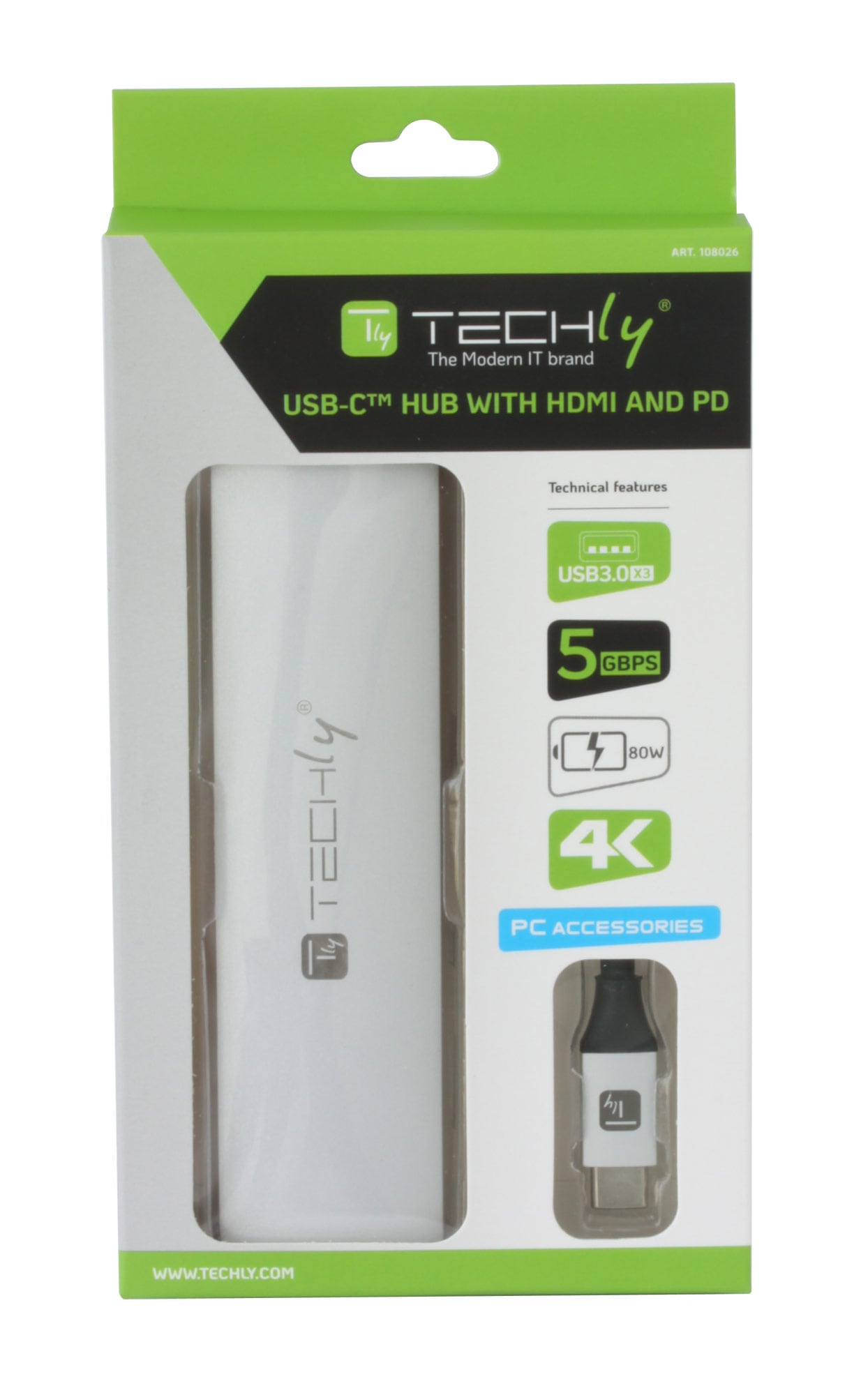 Hub USB-C™ SuperSpeed 3 Porte USB3.2 con HDMI 4K e PD - Techly IADAP USB31-DOCK4