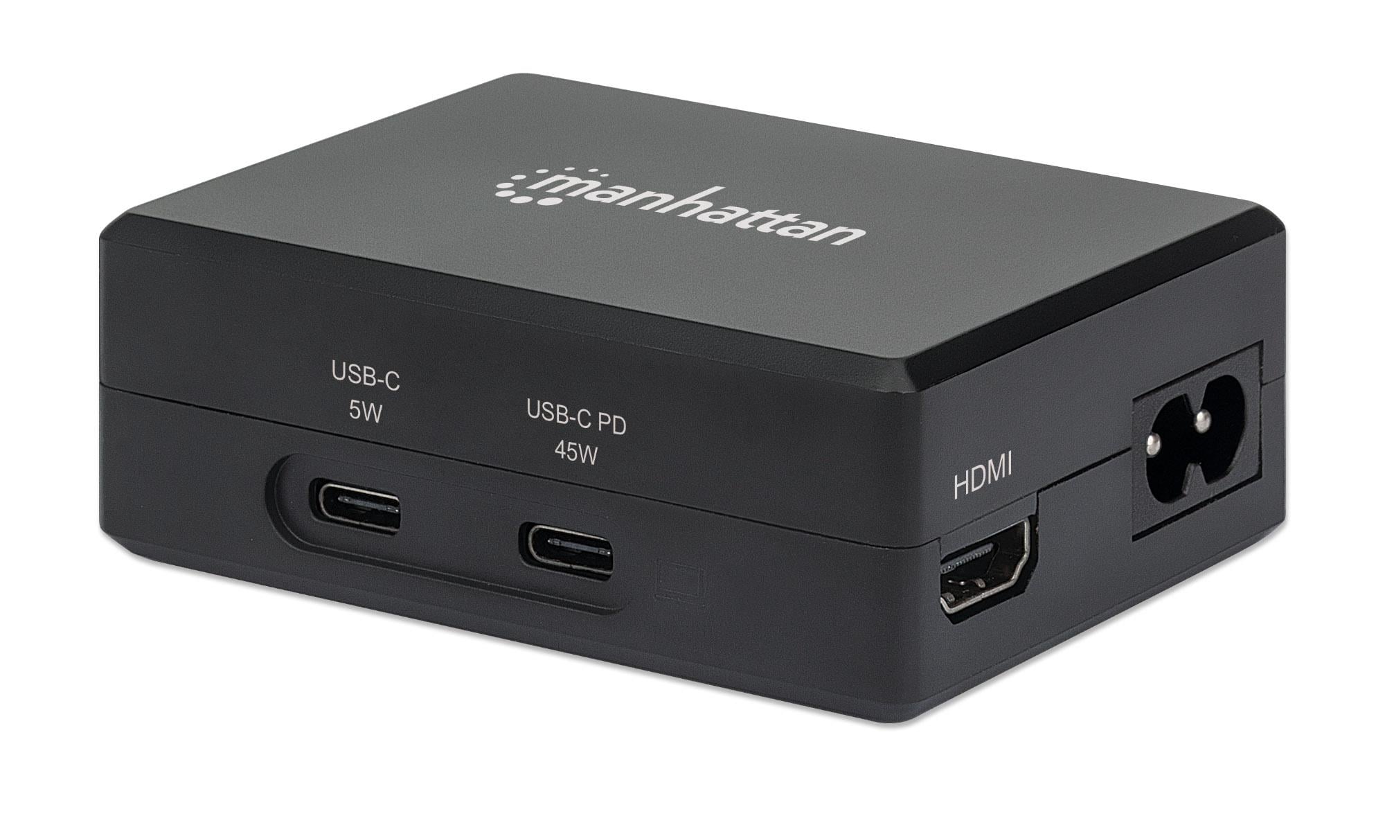 Hub USB-C™ con funzione di ricarica Power Delivery 45W - Manhattan IADAP USB31-DOCK5