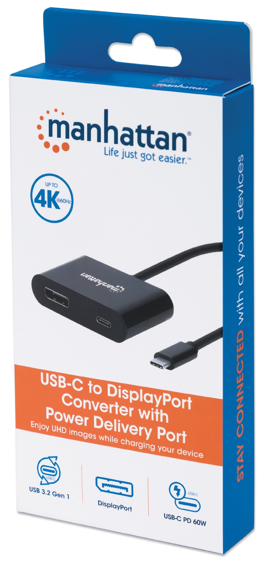 Adattatore Convertitore USB-C™ M a DisplayPort F con Power Delivery - Manhattan IADAP USB31-DP60M