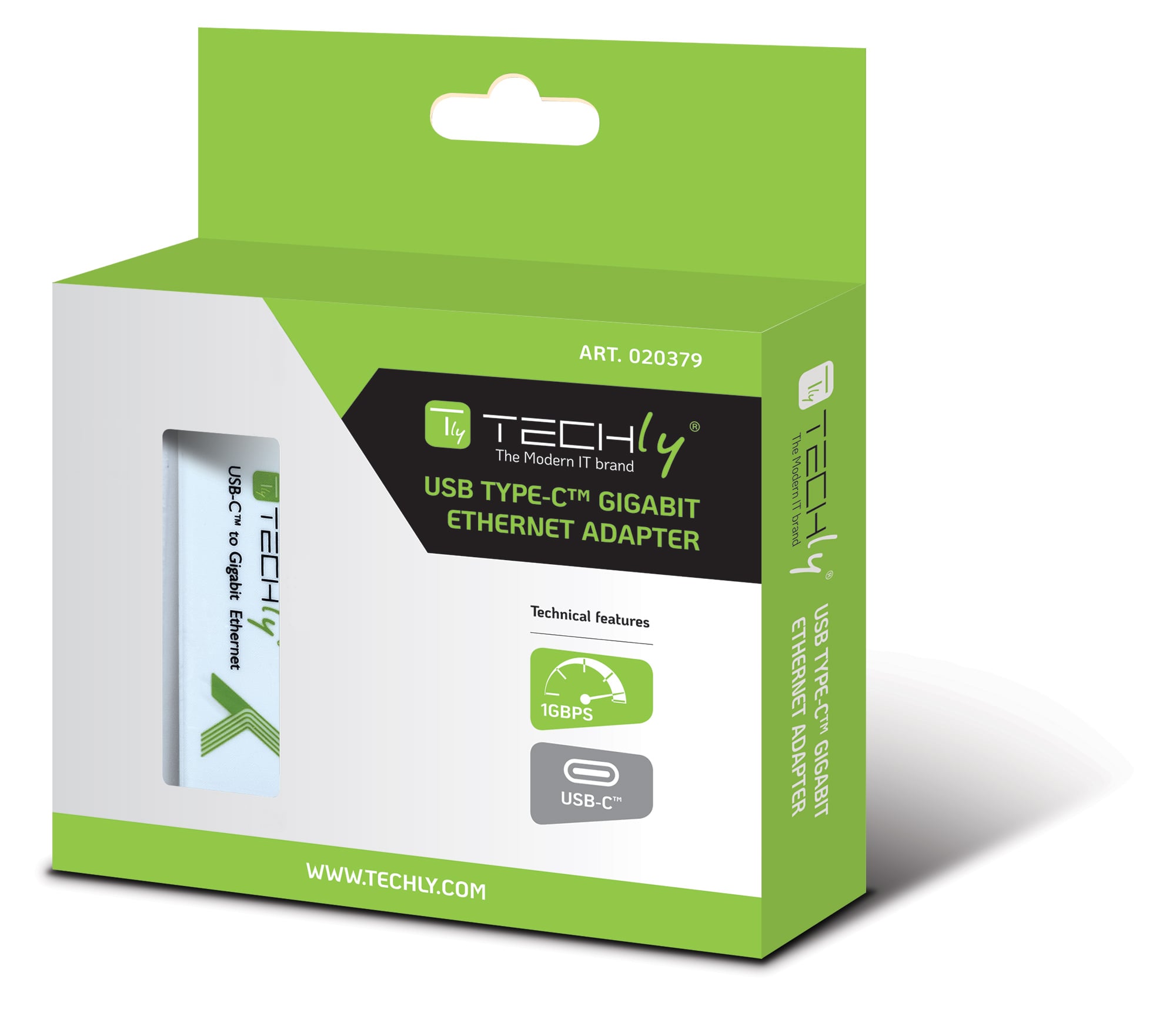 Cavo Convertitore Adattatore da USB-C™ M a Gigabit Ethernet - Techly IADAP USB31-ETGIGA