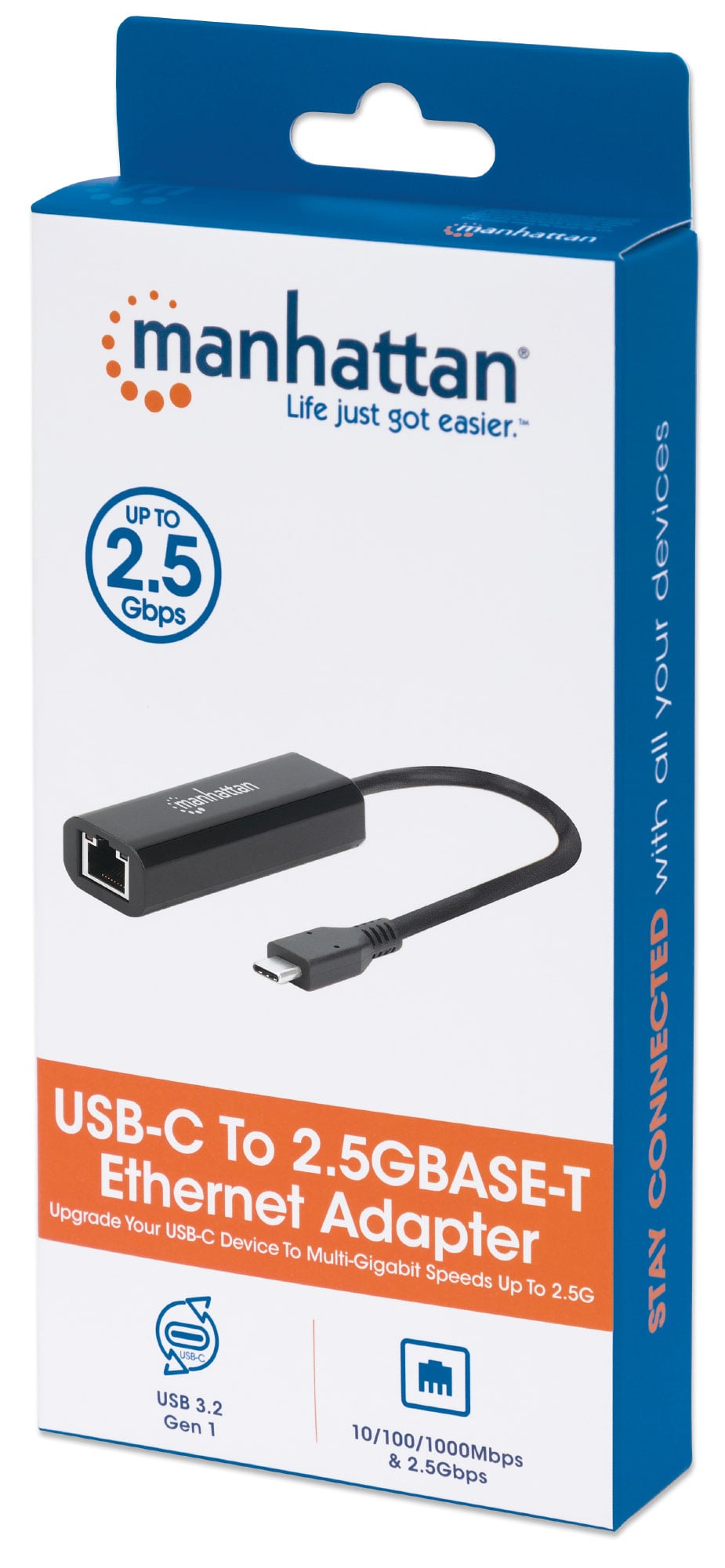 Adattatore di Rete USB-C™ a 2.5GBASE-T - Manhattan IADAP USB31-ETGIGA25