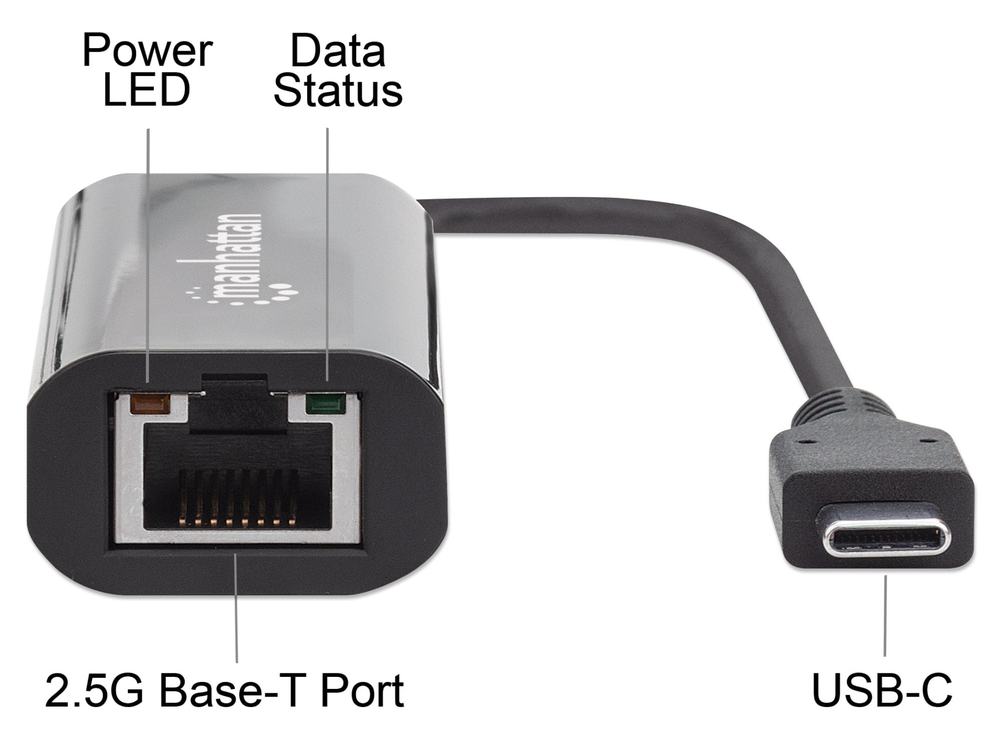 Adattatore di Rete USB-C™ a 2.5GBASE-T - Manhattan IADAP USB31-ETGIGA25