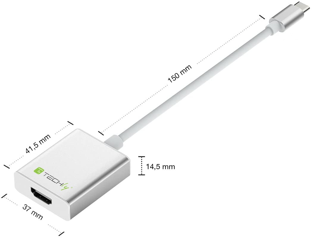 Cavo Convertitore Adattatore da USB-C™ M a HDMI 1.4 F - Techly IADAP USB31-HDMI