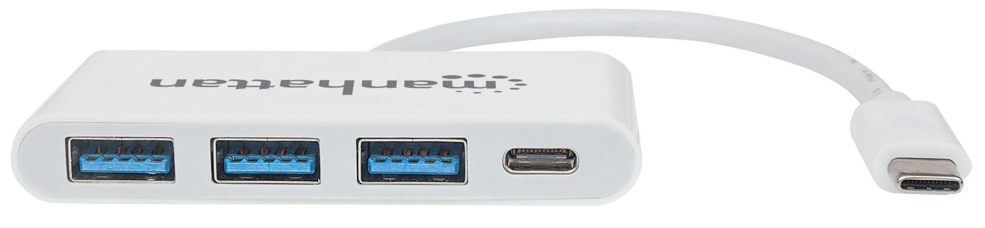 Hub USB 3.2 Gen 1 USB-C™ con 3 Porte USB tipo A e Alimentazione - Manhattan IADAP USB31-HUB31C
