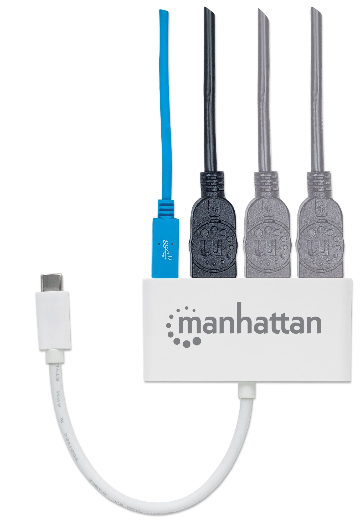 Hub USB 3.2 Gen 1 USB-C™ con 3 Porte USB tipo A e Alimentazione - Manhattan IADAP USB31-HUB31C