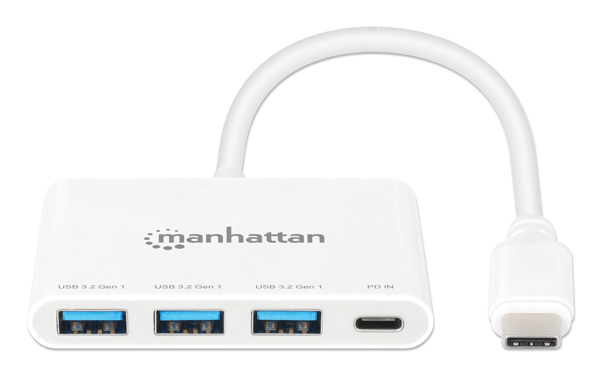 Hub USB 3.2 Gen 1 con 3 porte USB-A e 1 porta USB-C™ Power Delivery - Manhattan IADAP USB31-HUB32C