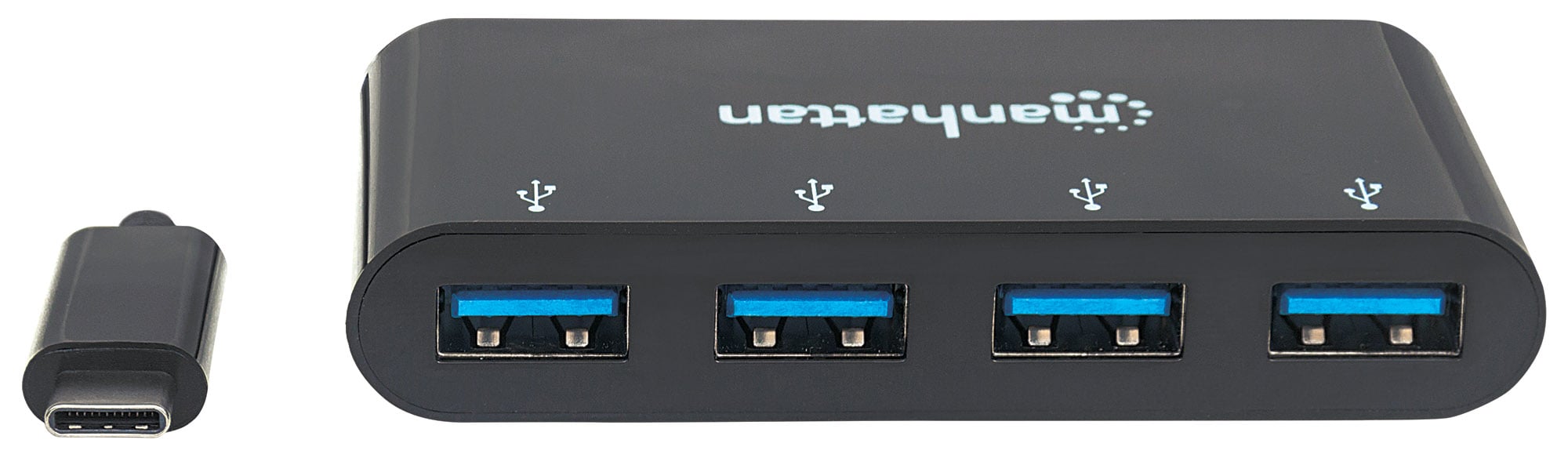 Hub USB-C™ SuperSpeed 4 Porte USB-A 3.2 Gen 1 Femmina Nero - Manhattan IADAP USB31-HUB4
