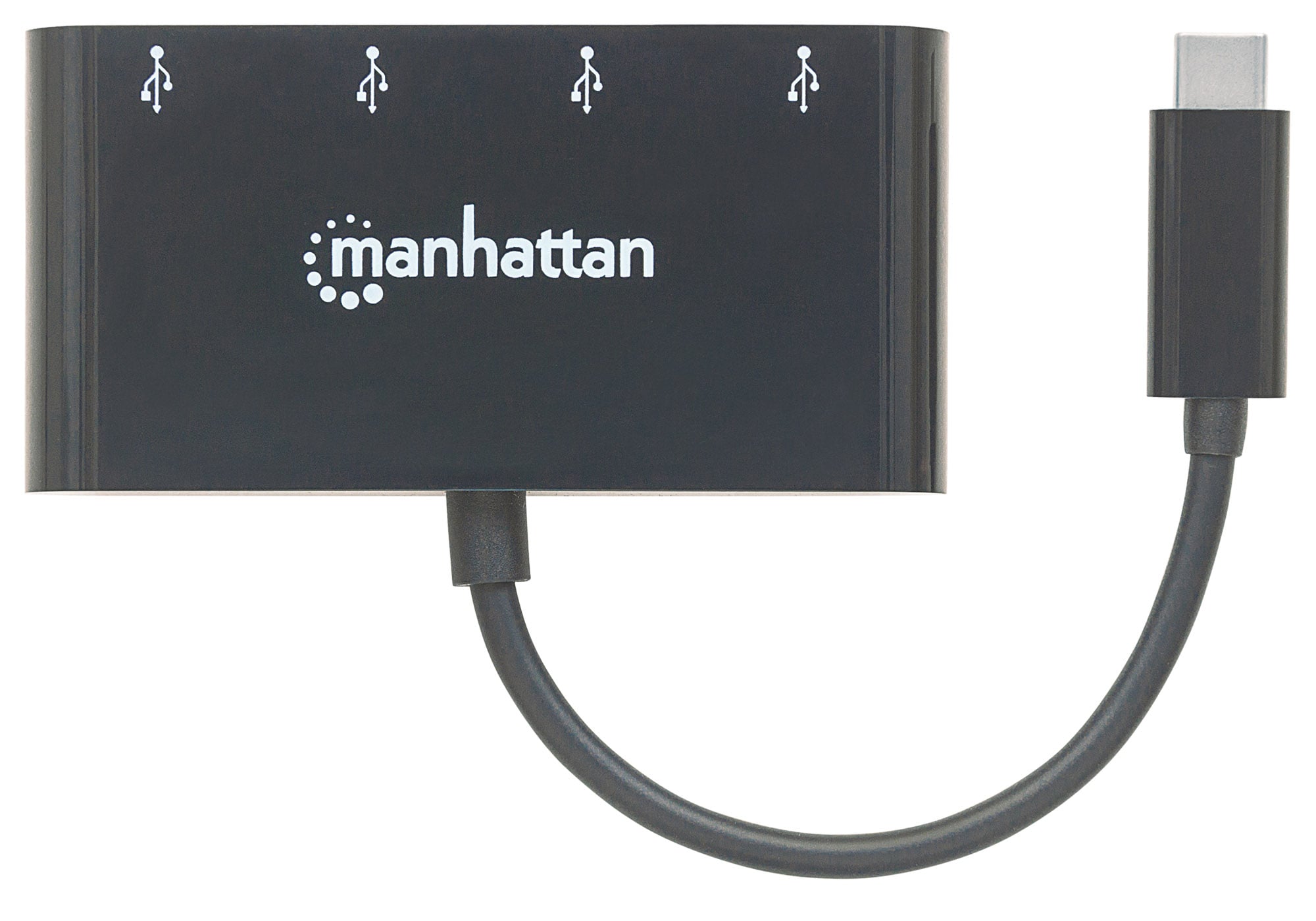 Hub USB-C™ SuperSpeed 4 Porte USB-A 3.2 Gen 1 Femmina Nero - Manhattan IADAP USB31-HUB4