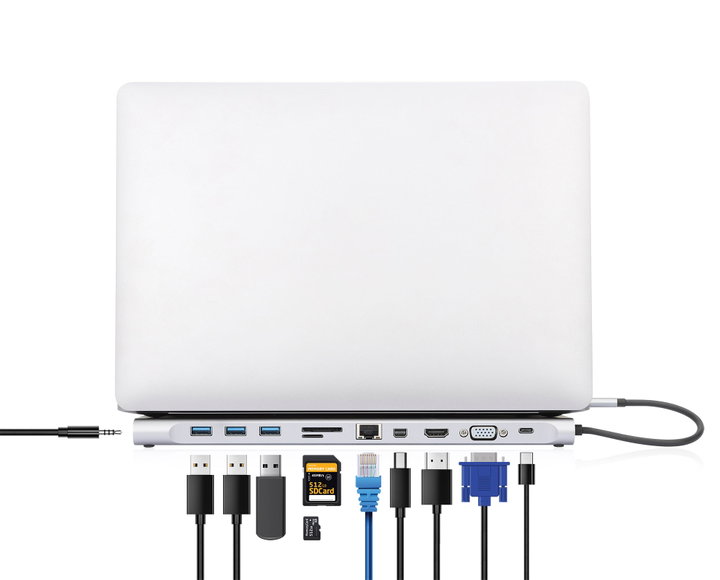 USB-C Docking Station 11-in-1 triple monitor MST - Manhattan IADAP USB31-MULTI4