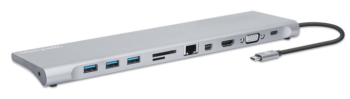 USB-C Docking Station 11-in-1 triple monitor MST - Manhattan IADAP USB31-MULTI4