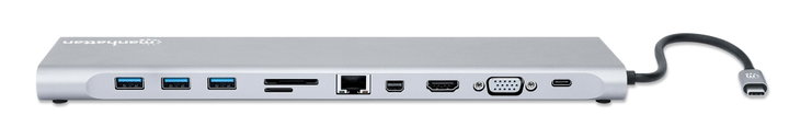 USB-C Docking Station 11-in-1 triple monitor MST - Manhattan IADAP USB31-MULTI4