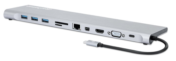 USB-C Docking Station 11-in-1 triple monitor MST - Manhattan IADAP USB31-MULTI4