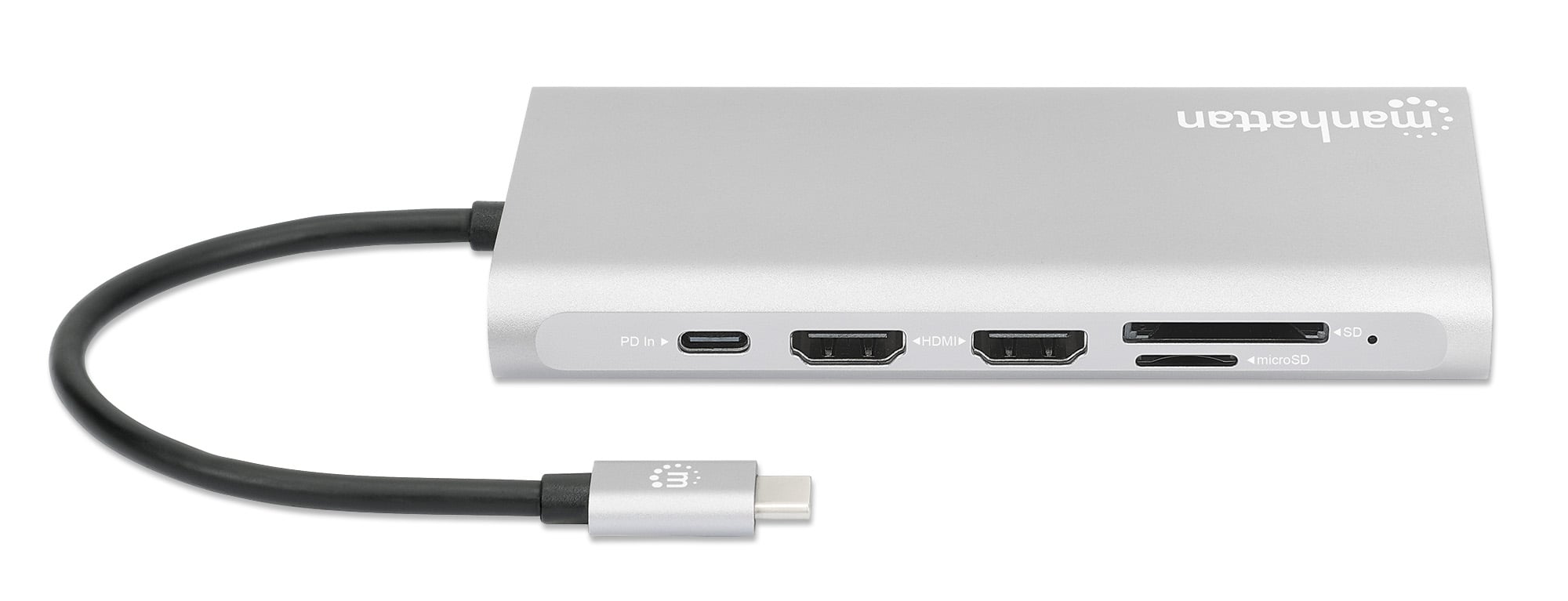 Docking Station USB-C PD 12 -in- 1 5 USB SD and MicroSD HDMI ports with MST 4 K - Manhattan IADAP USB 31 -MULTI 5