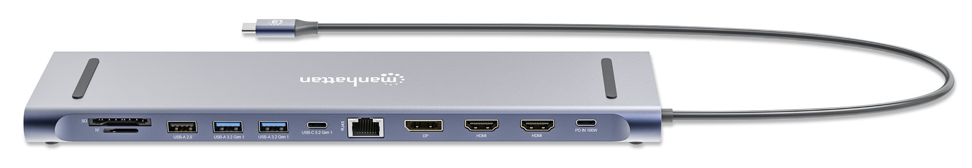 Docking Station USB-C 12 -in- 1 4 K Triple Monitor with MST - Manhattan IADAP USB 31 -MULTI 6