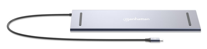 USB-C Docking Station 12-in-1 4K Triple Monitor MST - Manhattan IADAP USB31-MULTI6