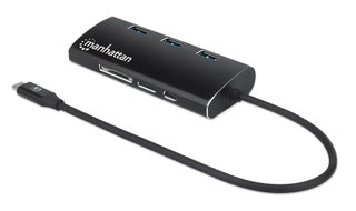 Multiport USB-C Hub HDMI 4K USB 3.2 Gigabit SD - Manhattan IADAP USB31-PD440