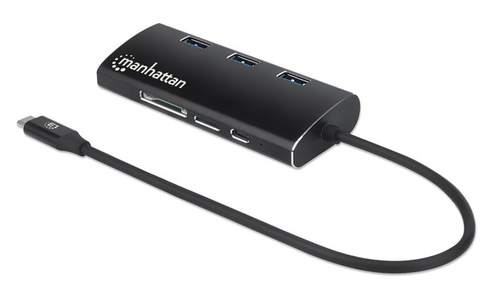 Multiport USB-C Hub HDMI 4K USB 3.2 Gigabit SD - Manhattan IADAP USB31-PD440