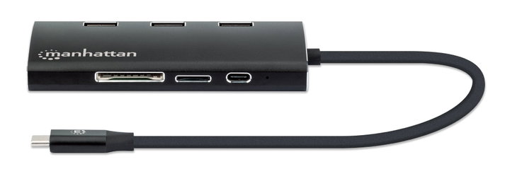 Multiport USB-C Hub HDMI 4K USB 3.2 Gigabit SD - Manhattan IADAP USB31-PD440