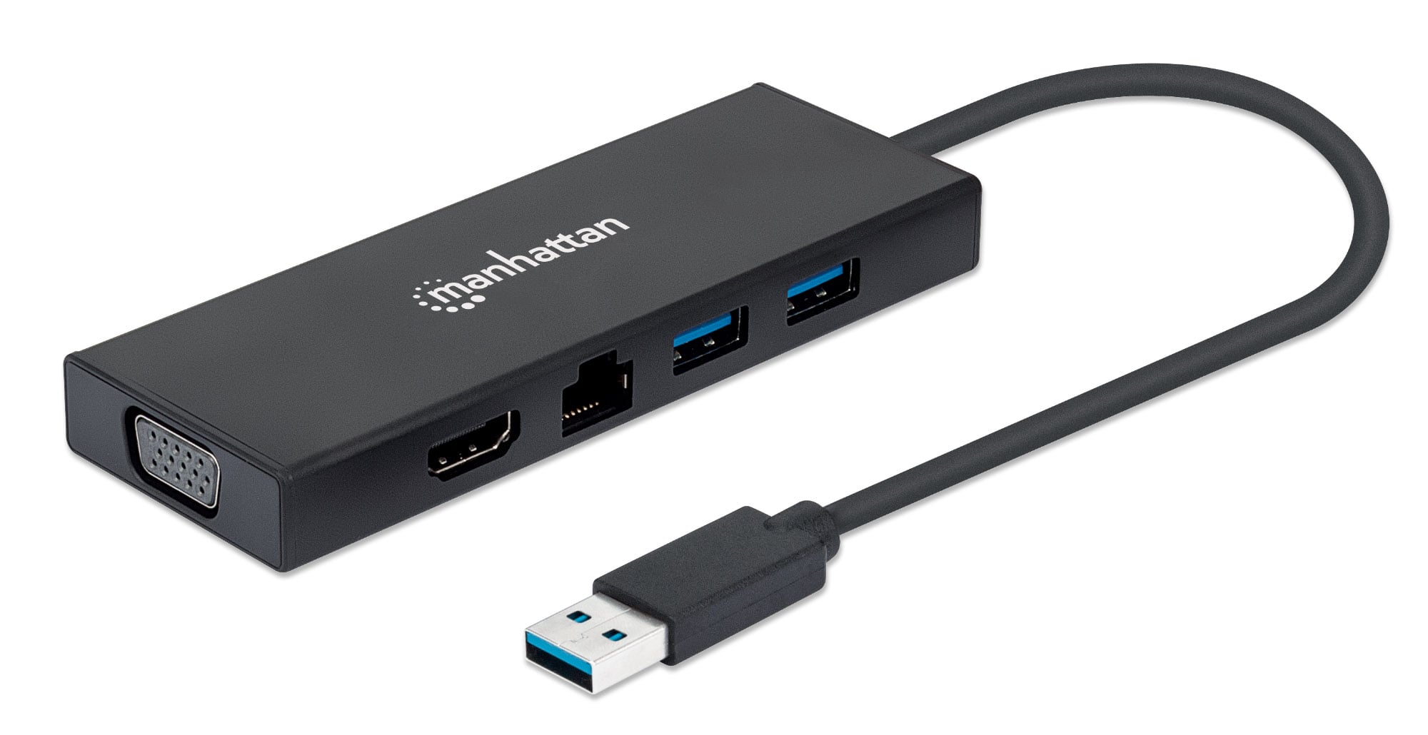 SuperSpeed USB Multiport Dual Monitor Adapter - Manhattan IADAP USB 31 -PD 846