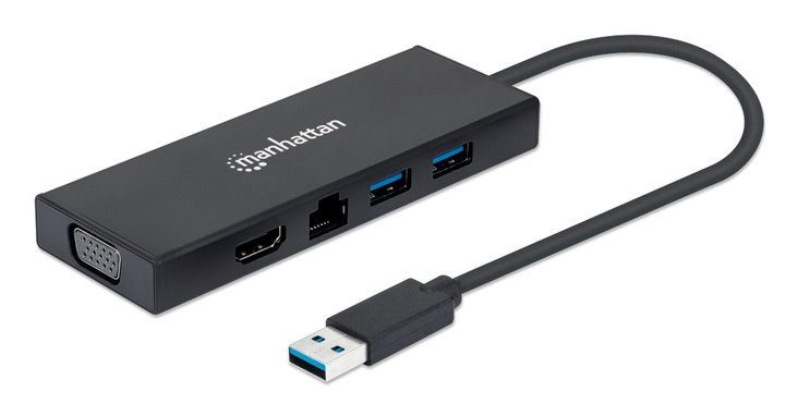 Adattatore SuperSpeed USB Multiporta Doppio Monitor - Manhattan IADAP USB31-PD846