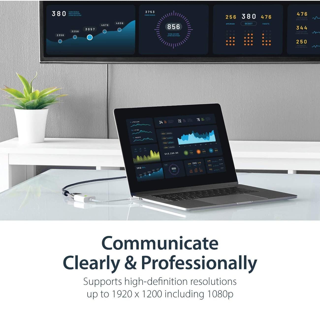 Cavo Convertitore Adattatore da USB-C™ M a VGA F - Techly IADAP USB31-VGA